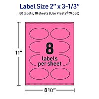 AVERY Printable Oval Labels, Sure Feed Technology, Print-to-the-Edge, Laser/Inkjet Printable