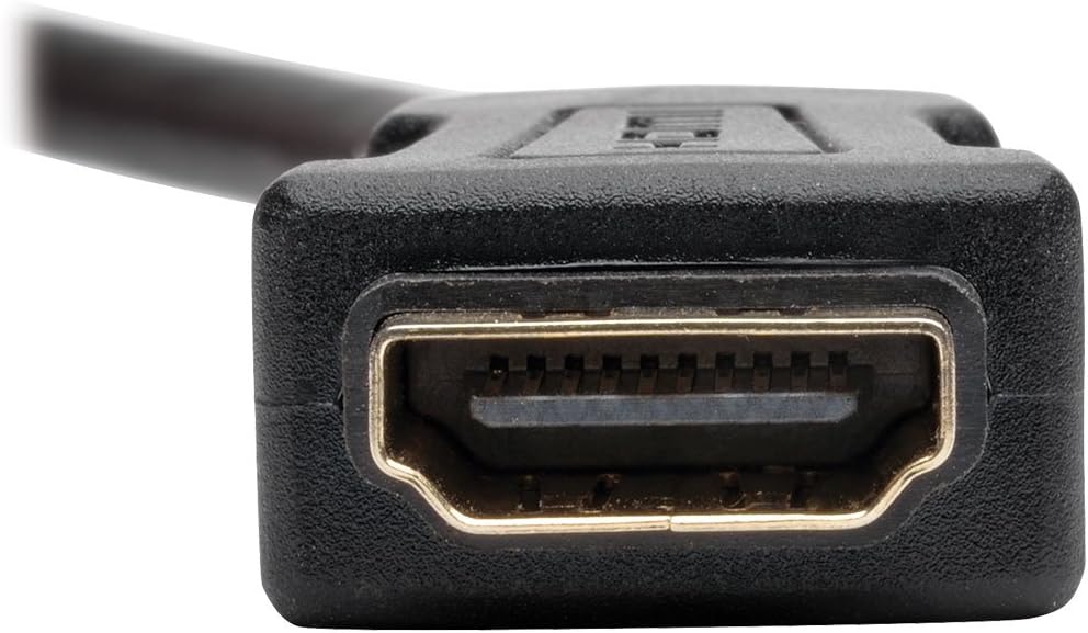 Tripp Lite High-Speed HDMI with Ethernet All-in-One Keystone/Panel Mount Coupler Cable (F/F), Angled Connector