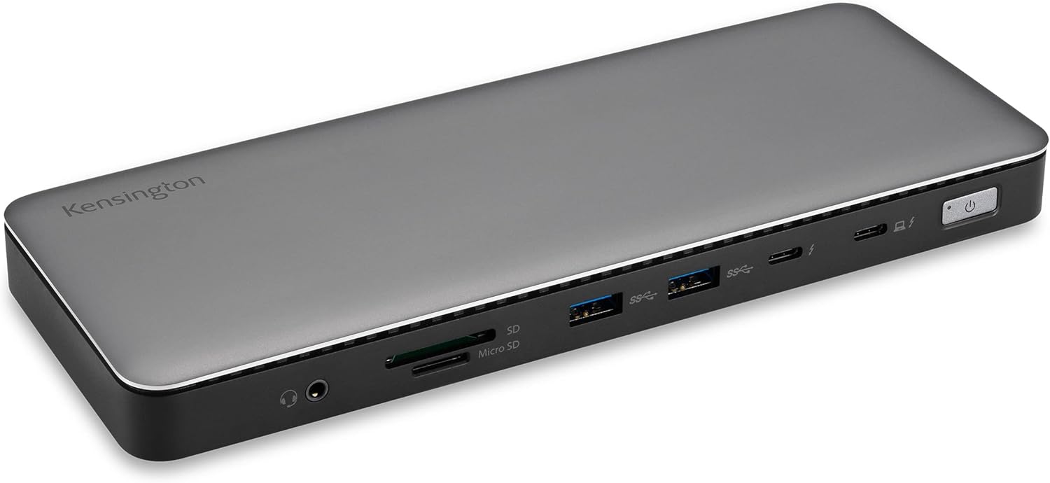 Kensington SD5760T Thunderbolt 4 Dual 4K Docking Station, 100W PD, 2 x HDMI, Thunderbolt Port, SD/Micro SD 4.0 Card Slots