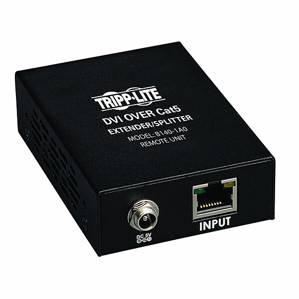 Tripp Lite DVI over Cat5 / Cat6 Extender, Extended Range Video Receiver 1920x1080 at 60Hz(B140-1A0),Black