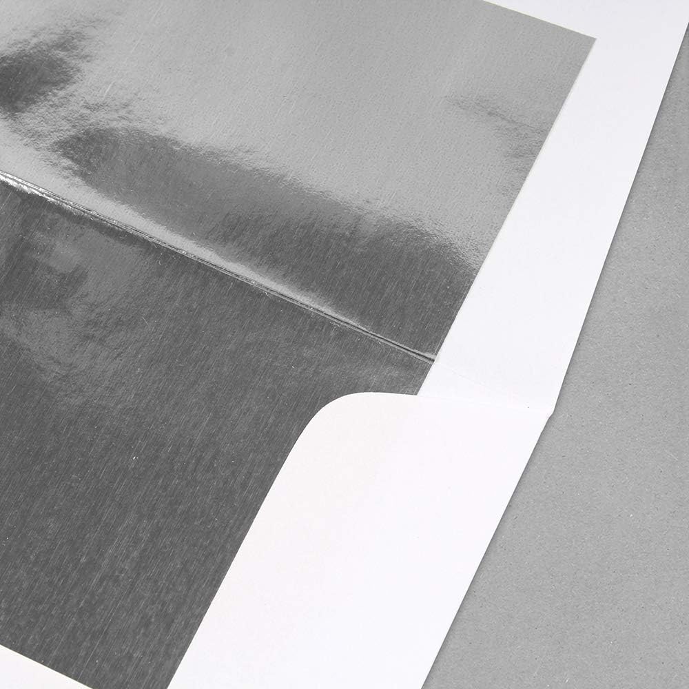 JAM PAPER Foil-Lined Invitation Envelopes - White with Foil Lining - 25/Pack