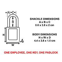 MASTER LOCK 410 Lockout Tagout Safety Padlock with Key