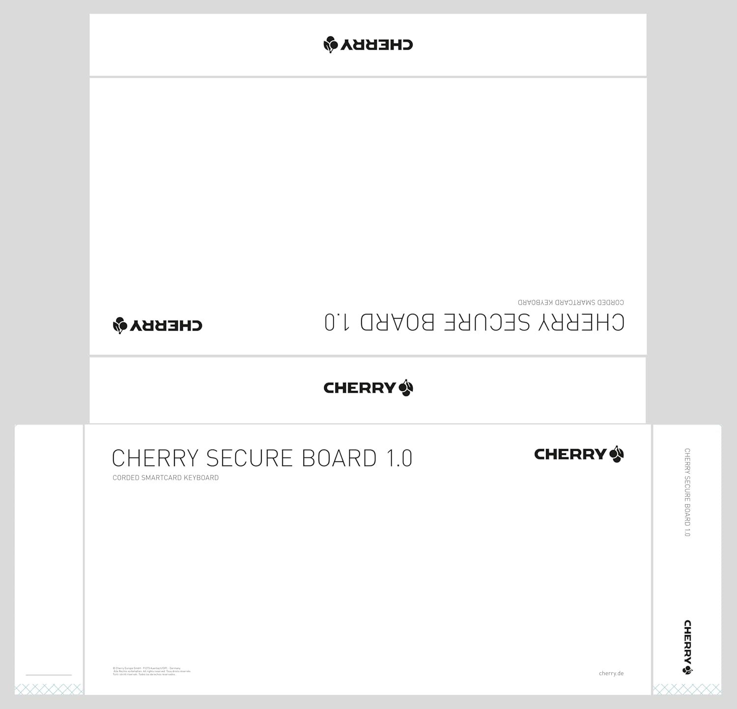 CHERRY Secure Board 1.0 - USB Keyboard – Smart Card Reader - Wired - GS Approval - QWERTY Security Keyboard – Black