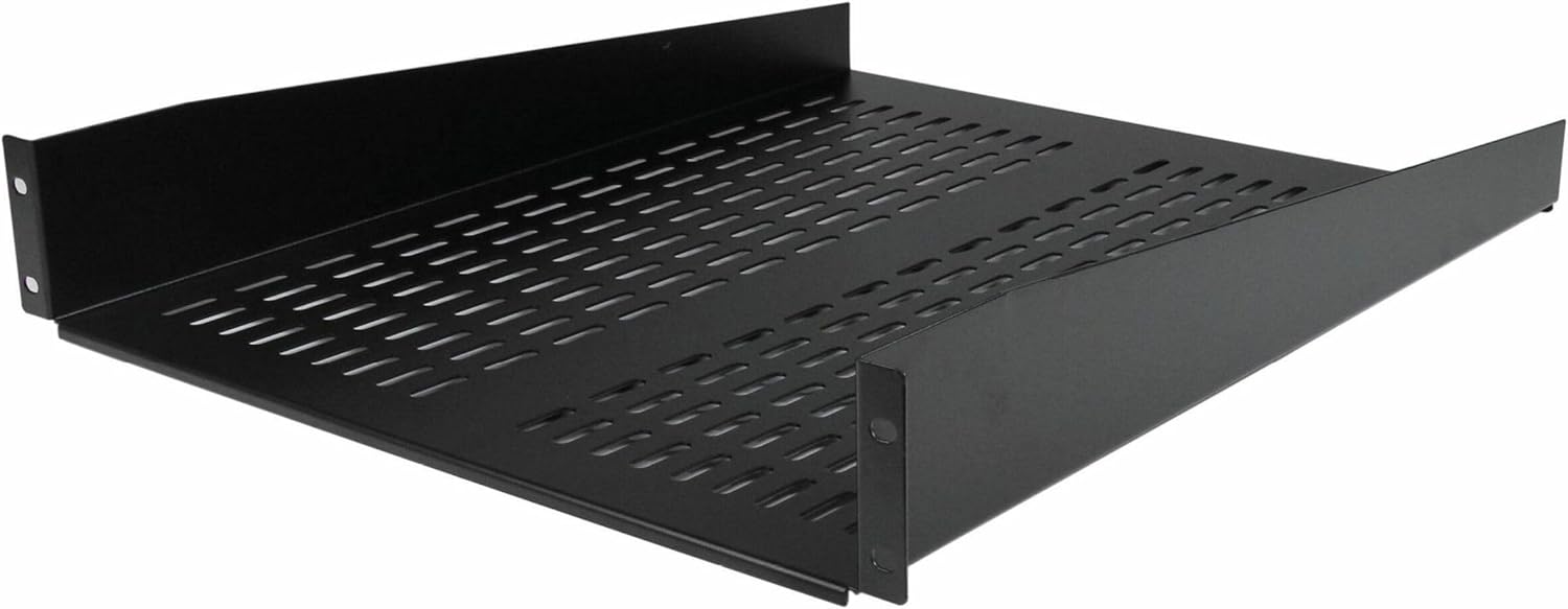 StarTech.com 2U Server Rack Shelf - Universal Vented Rack Mount Cantilever Tray for 19" Network Equipment Rack - 50LB/23KG