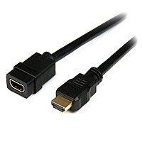 StarTech.com 2m HDMI Extension Cable - Ultra HD 4k x 2k HDMI Cable M/F - 2m HDMI Extension - HDMI Male Female Cable - HDMI Extension cord (HDEXT2M),Black Electronic Cable