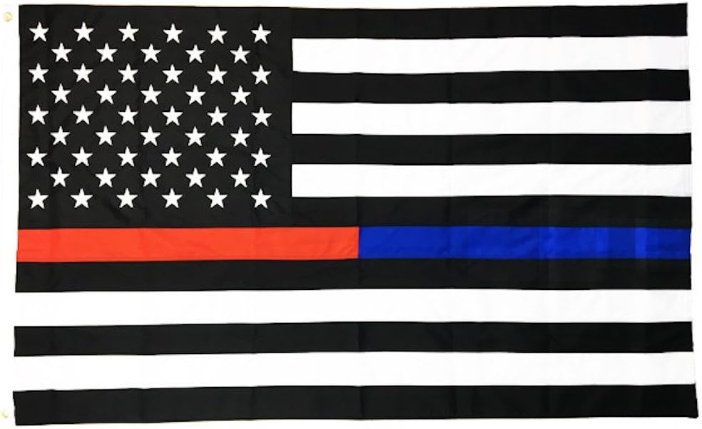 THIN BLUE LINE USA DuraSleek Thin Blue Line American Flag, Sewn & Embroidered