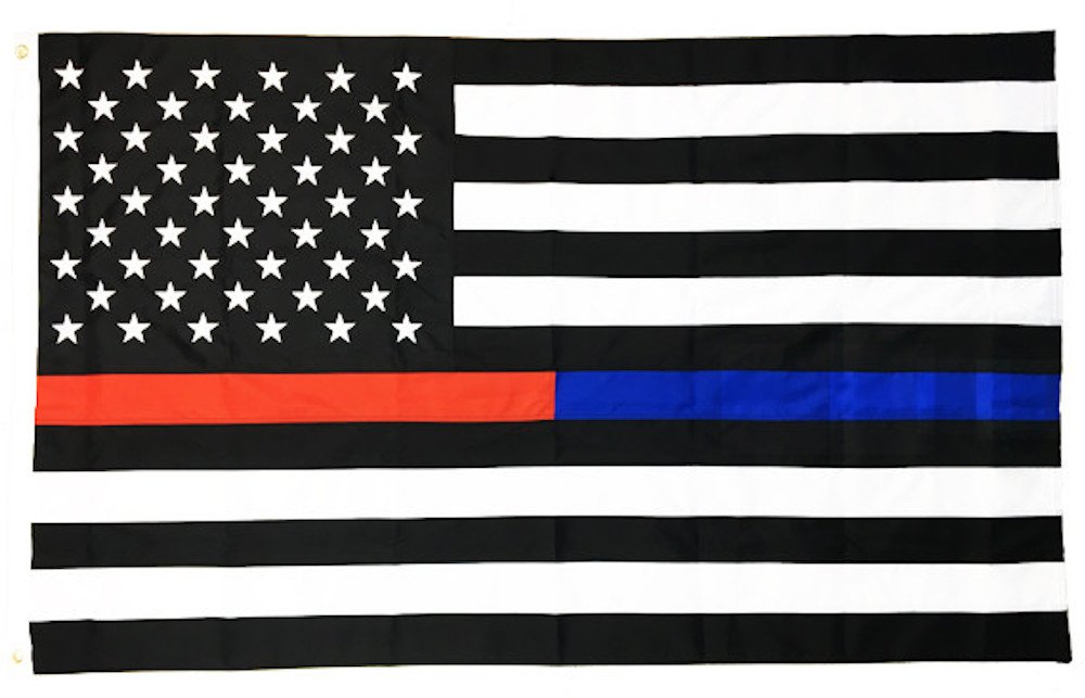 THIN BLUE LINE USA DuraSleek Thin Blue Line American Flag, Sewn & Embroidered