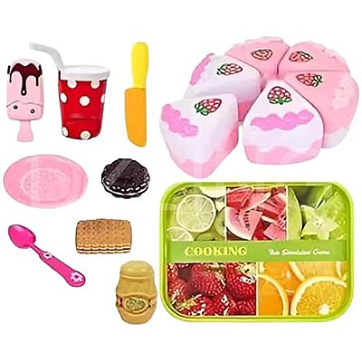 Tableware Food Cake Cutting Toy Playset