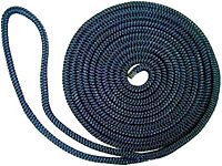 New England Ropes 1/2" Double Braid Dock Line - Black - 25'