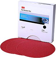 3M Stikit Red Abrasive PSA Disc, 01107, 6 in, P500, 100 Disc Roll for Auto Sanding, Primer Sanding, Rough Feather Edging