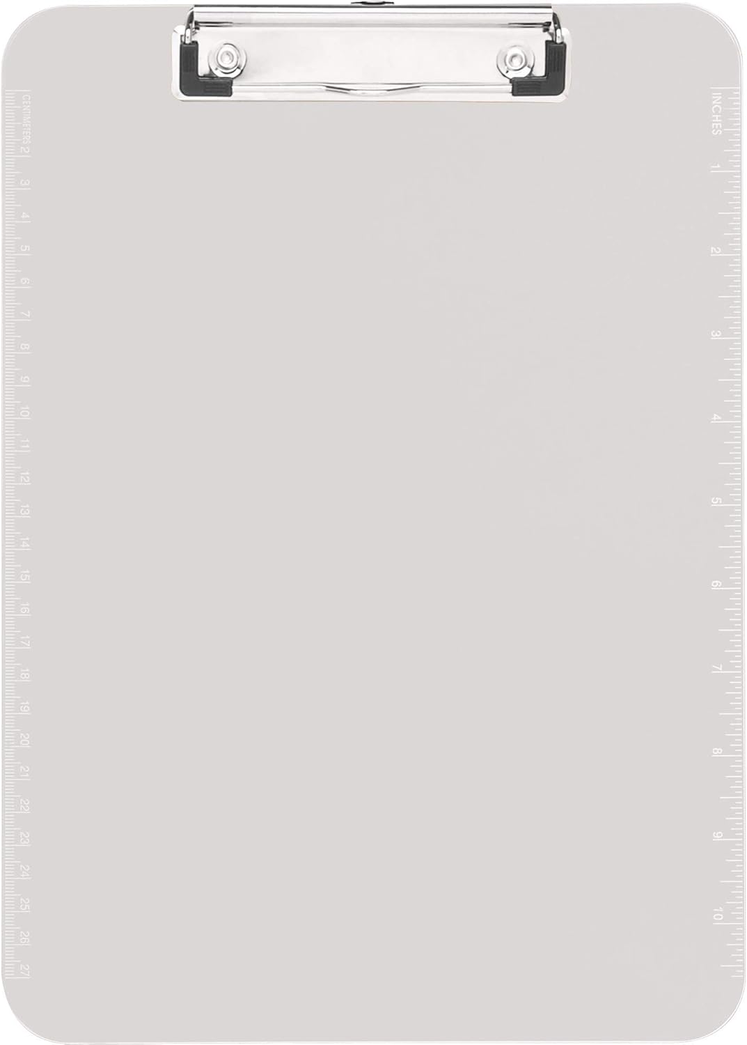 Transparent Plastic Clipboard, Flat Clip, 9"x12-1/2", Smoke (SPR01870)