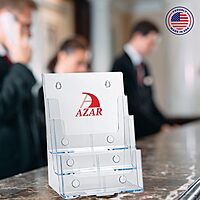 AZAR DISPLAYS Clear Slanted Countertop Display Holders