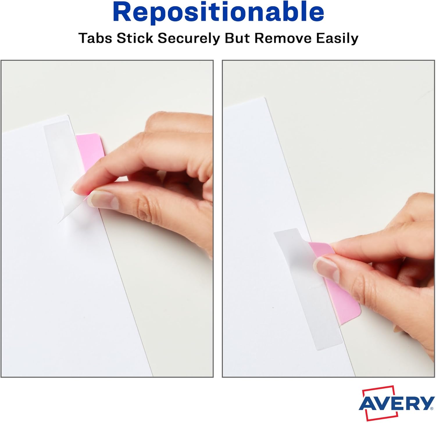Avery Margin Ultra Tabs — Repositionable 2-Sided Writable Page Tabs