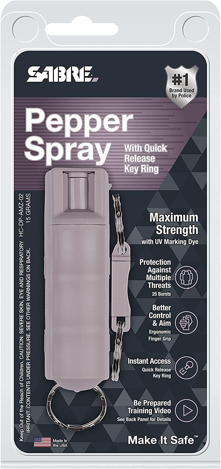 SABRE Red Hardcase Keychain Pepper Spray with Quick Release