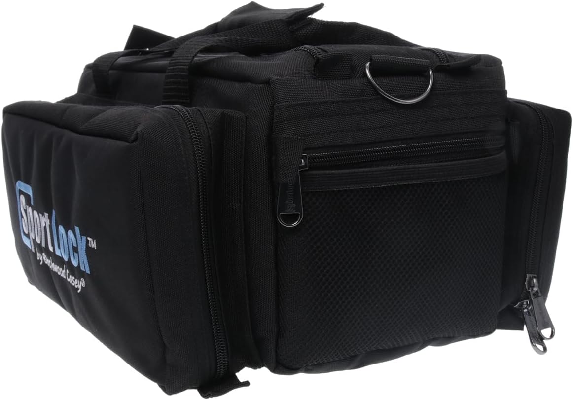 Birchwood Casey Deluxe Range Bag | Heavy-Duty Durable Nylon Water-Resistant Gun Range Bag with Adjustable Shoulder Strap