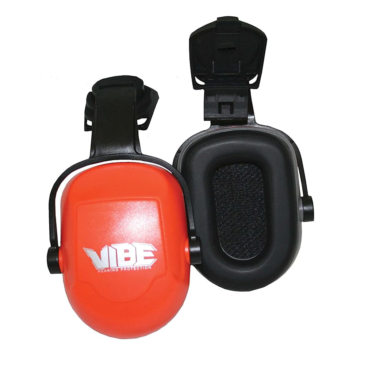 Jackson Safety VIBE 22 Capmount Earmuffs, Corded - Red/Black (NRR 22)