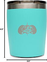 Toadfish Non-tipping 10oz Double-Wall Insulated Stainless Steel Rocks Tumbler with Easy-Slide Lid