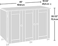 Sauder Select Sewing And Craft Table, 29inH x 40inW, Vintage Oak