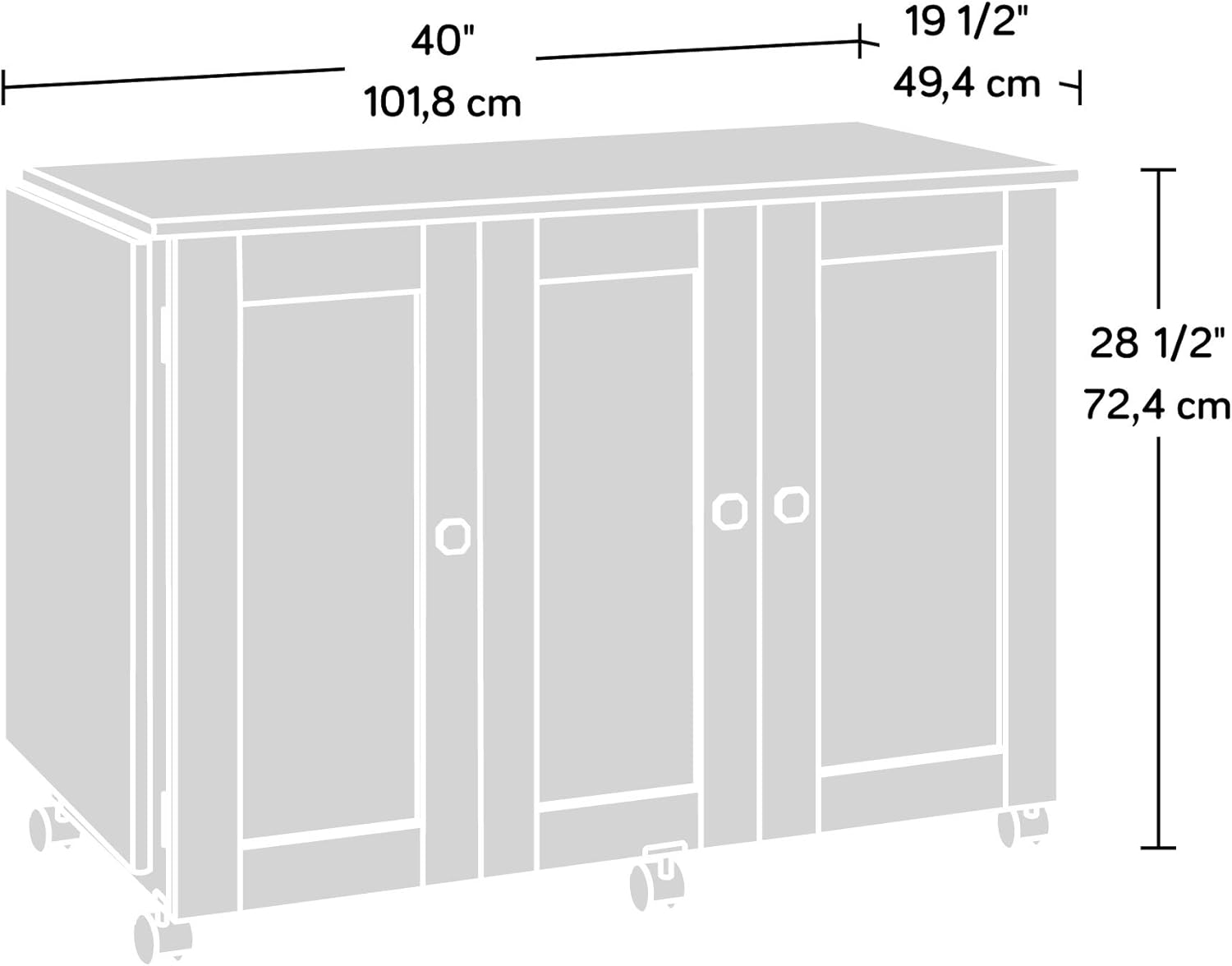 Sauder Select Sewing And Craft Table, 29inH x 40inW, Vintage Oak