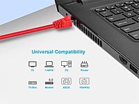 Monoprice Cat6A Shielded (S/FTP) Ethernet Patch Cable - 26AWG Pure Bare Copper Snagless RJ45 Fullboot