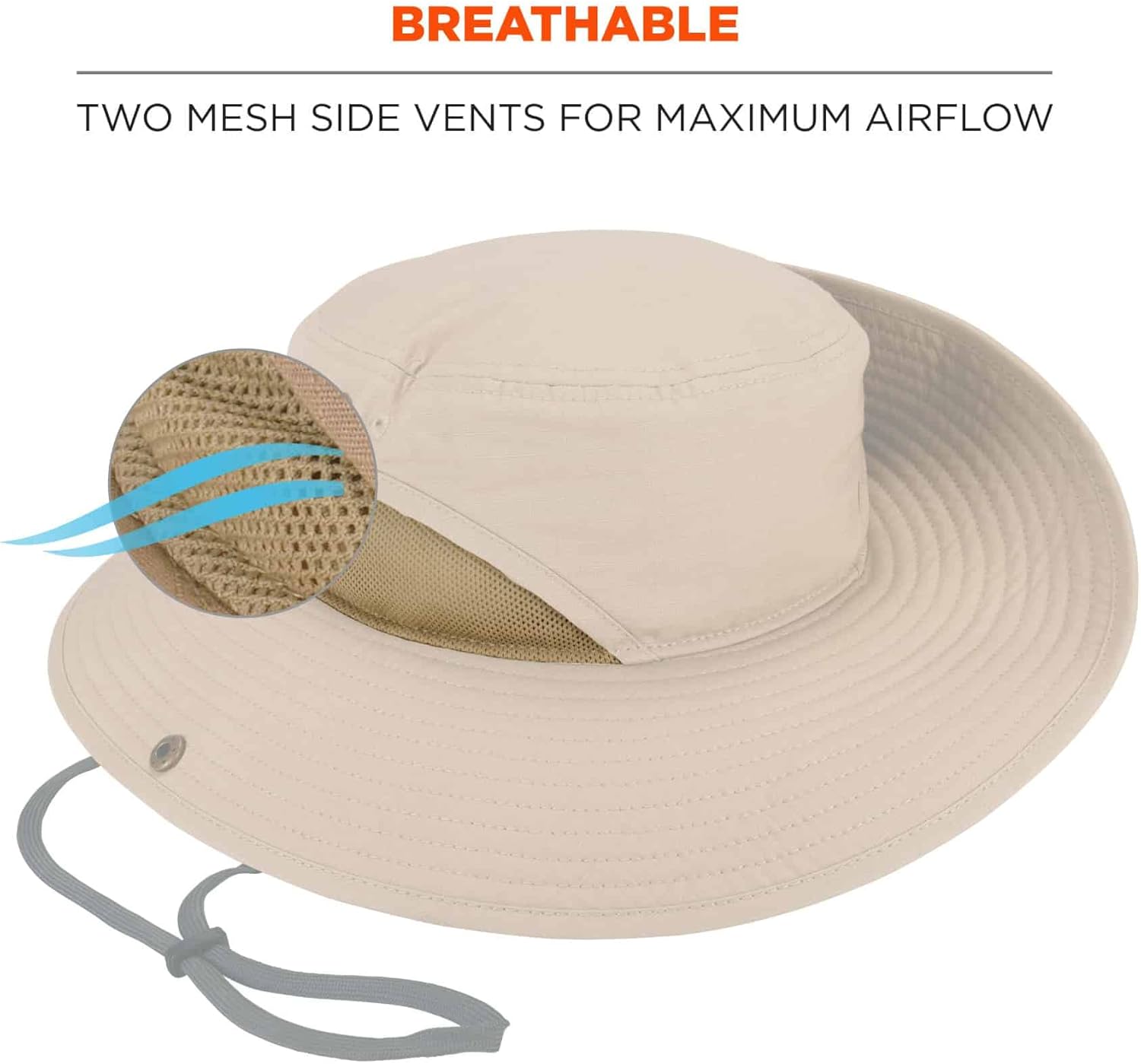 ERGODYNE Chill-Its 8936 Lightweight Ranger Hat with Mesh Paneling