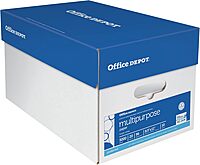Office Depot Multi-Use Printer & Copy Paper, 10 Reams, White, Letter (8.5in x 11in), 5000 Sheets Per Case, 20 Lb