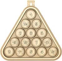 Birchwood Casey 3D 15 3/4" Pool Rack Targets | Lightweight Triangle Shooting Training Targets with Mounting Tab | Pack of 3