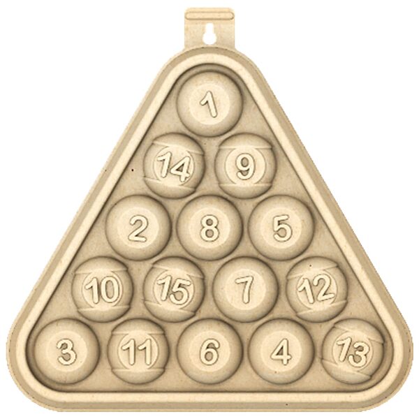 Birchwood Casey 3D 15 3/4" Pool Rack Targets | Lightweight Triangle Shooting Training Targets with Mounting Tab | Pack of 3