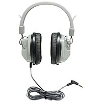 HamiltonBuhl SchoolMate Deluxe HA7 Mono/Stereo Headphones With 3.5mm Plug, Silver/Black