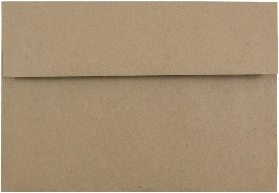 JAM PAPER Booklet Invitation Envelopes, Brown Kraft, Recycled