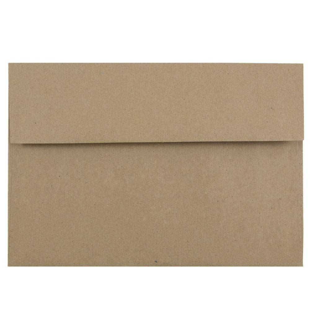 JAM PAPER Booklet Invitation Envelopes, Brown Kraft, Recycled