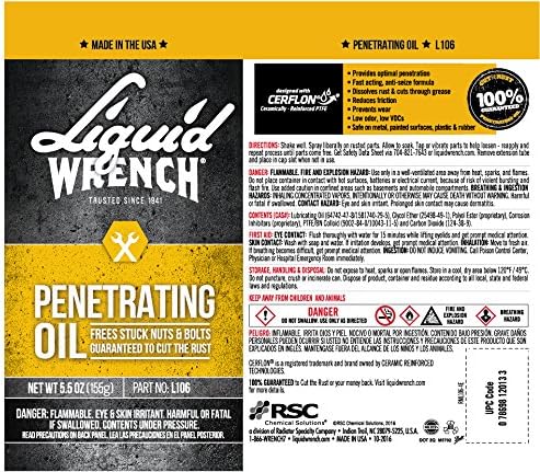 Liquid Wrench L106 Penetrating Oil, 5.5 Oz 6 oz. - Qty 1