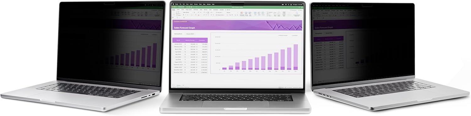 StarTech MacBook Air Privacy Screen, Removable Magnetic Reversible Anti-Glare Blue Light Filter