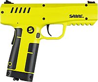 SABRE Pepper Projectile Launcher, Home Defense. Mag holds 7 .68 Caliber projectiles, Adjustable Fiber Optic Sights