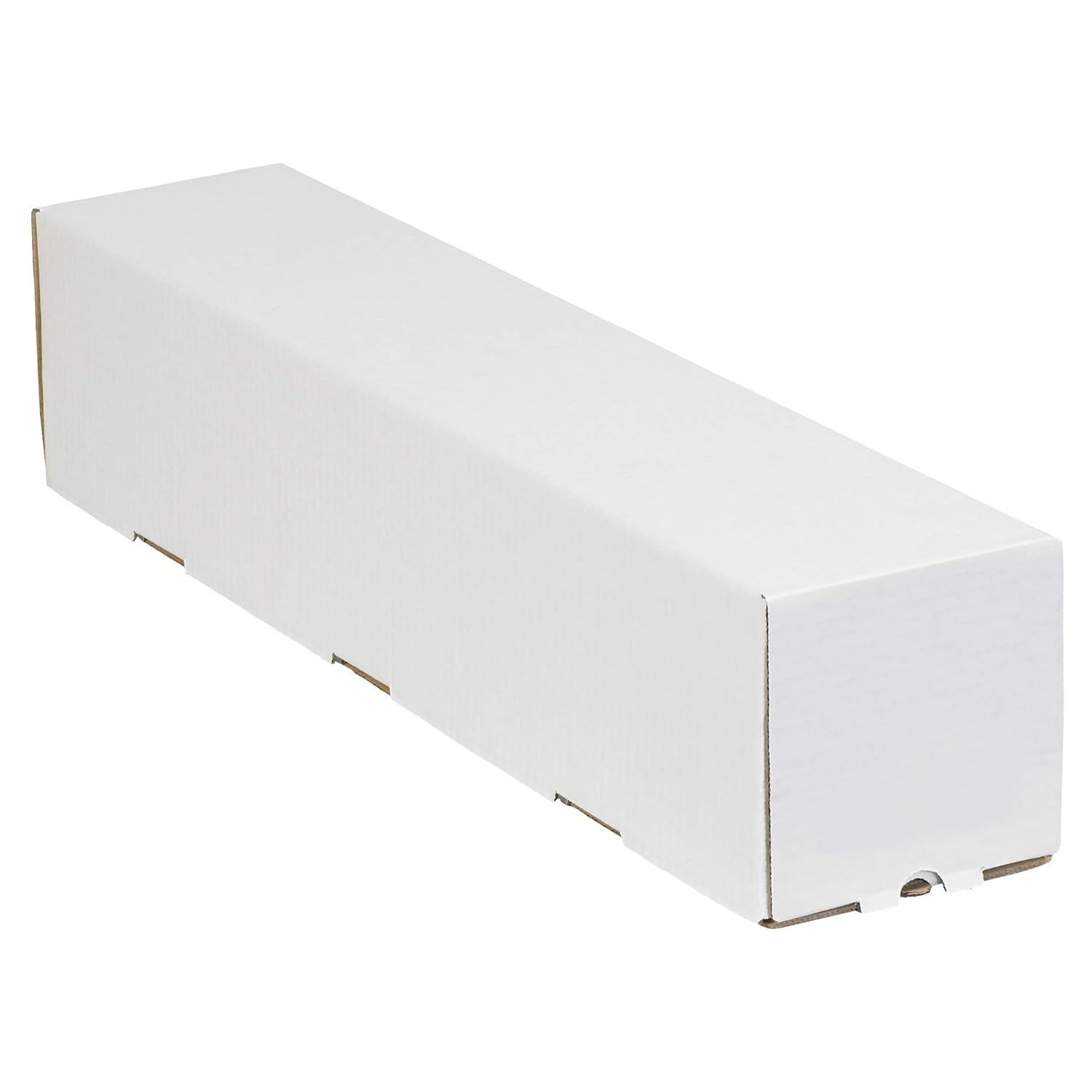 Aviditi Square Corrugated Cardboard Mailing Tubes, 5" x 5" x 12", White, Pack of 25, for Shipping, Storing, Mailing