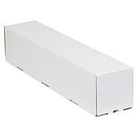 Aviditi Square Corrugated Cardboard Mailing Tubes, 5" x 5" x 12", White, Pack of 25, for Shipping, Storing, Mailing