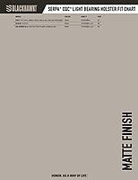 BLACKHAWK SERPA® CQC® Light Bearing Concealment Holster with Matte Finish, Size 06, Black