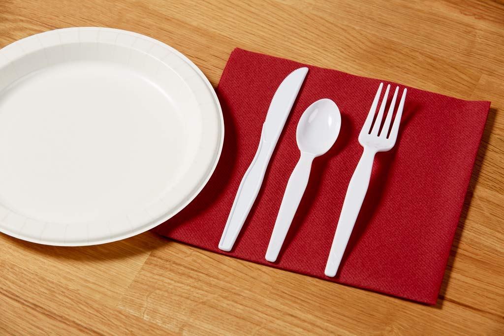 Dixie 7.13" Heavy-Weight Polystyrene Plastic Forks By GP PRO, White, 1000 Count, FH217 White 1 box of 1000