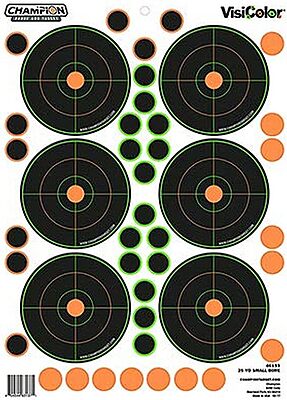 Champion VisiColor®Adhesive 25 Yd Small Bore Target 5/Pk w/90 pasters