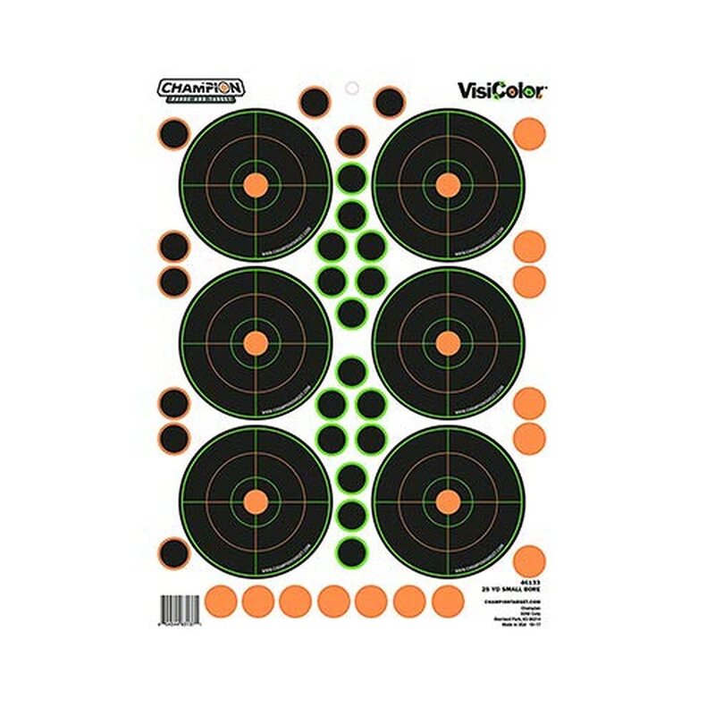 Champion VisiColor®Adhesive 25 Yd Small Bore Target 5/Pk w/90 pasters