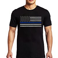 THIN BLUE LINE USA Classic Thin Blue Line Flag T-Shirt for Men