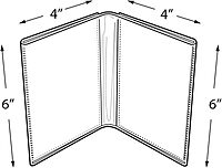 Azar Displays 107726-2PK Clear Acrylic 4x6 Double Photo Frame Side by Side - Modern Dual-Sided Picture Display, 2-Pack