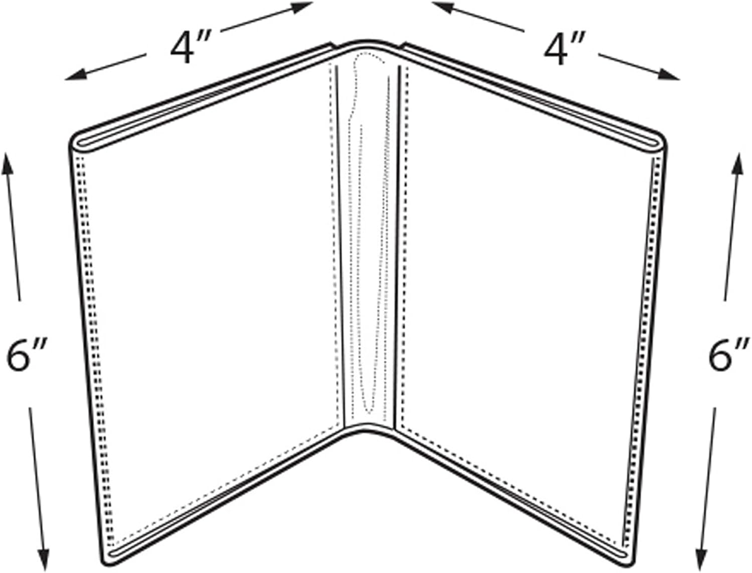 Azar Displays 107726-2PK Clear Acrylic 4x6 Double Photo Frame Side by Side - Modern Dual-Sided Picture Display, 2-Pack