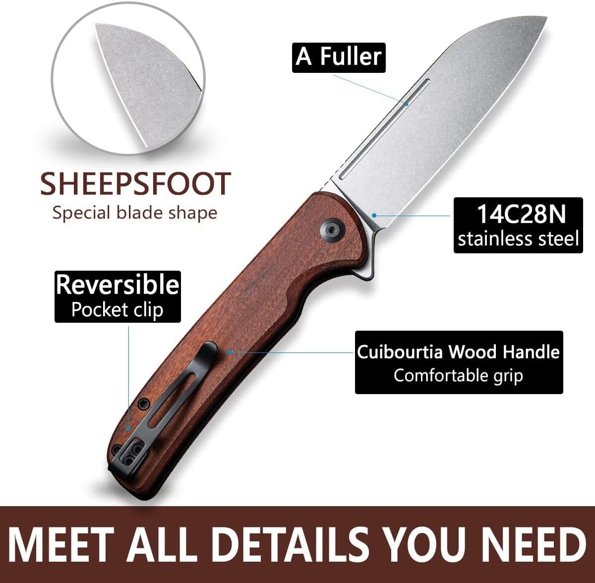 CIVIVI Chevalier Folding Pocket Knife