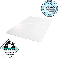 FLOORTEX Advantagemat Vinyl Rectangular Chair Mat for Carpet