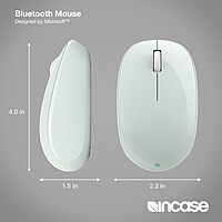 INCASE Bluetooth Mouse - Designed by Microsoft - Compact Ambidextrous Wireless Mouse with 4-Way Scroll
