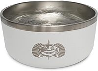 TOADFISH Non-Tipping Dog Bowl - Double-Walled Stainless Steel with SmartGrip