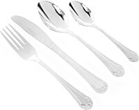 Gibson Home 24-Piece Flatware Set, Mariano, Silver