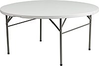 Flash Furniture Round Bi-Fold Plastic Banquet And Event Folding Table