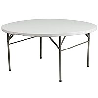Flash Furniture Round Bi-Fold Plastic Banquet And Event Folding Table